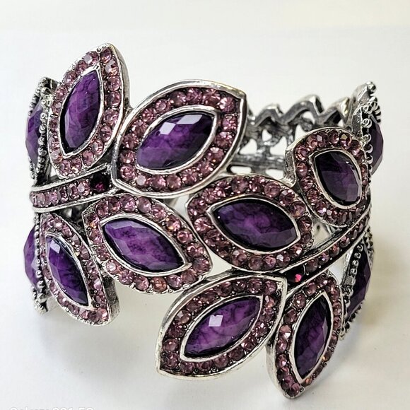 Purple Cuff Bracelet Purple Bangle - Picture 8 of 11